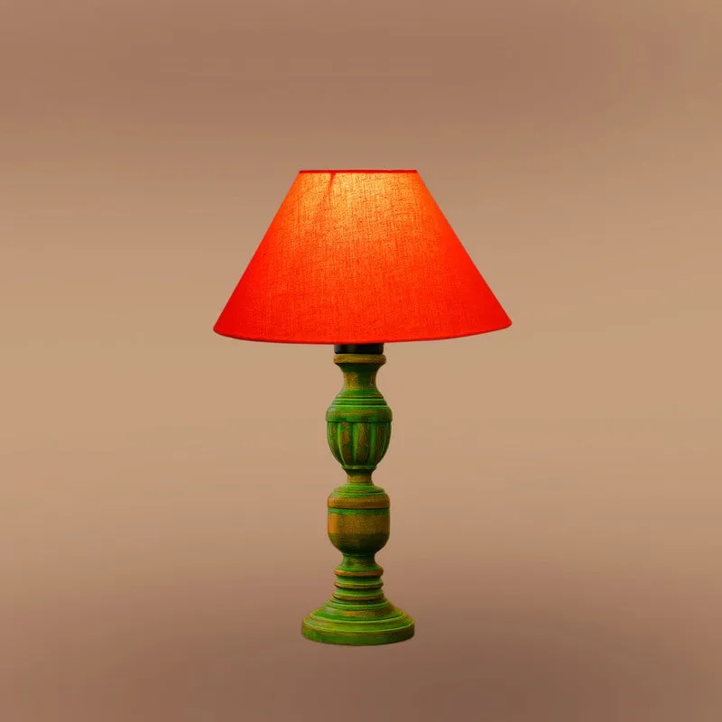 Arvello Kyra Wooden Table Lamp - Orange media 6