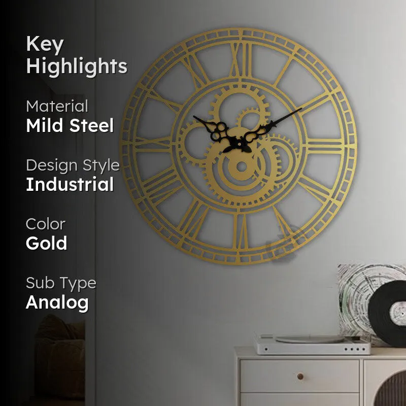 Lapsed Silent Wall Clock - Gold media 2