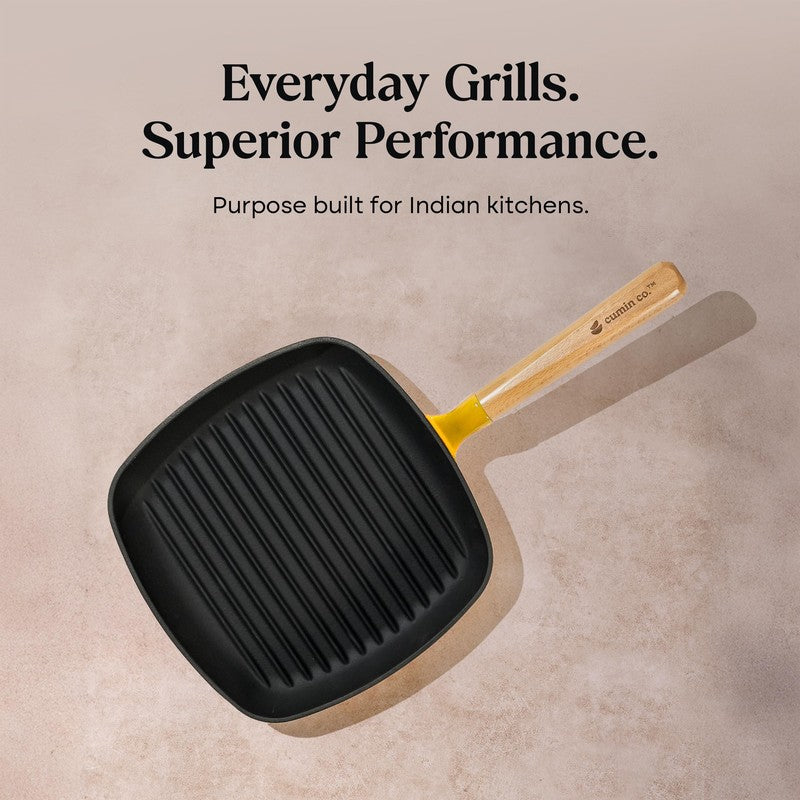 Cumin Co Enamel Cast Iron Grill Pan - 1200 mL media 6