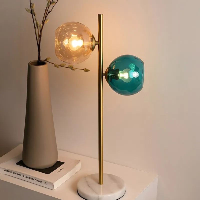 AarviDecor Brighton Designer Glass Table Lamp - Multicolor media 3