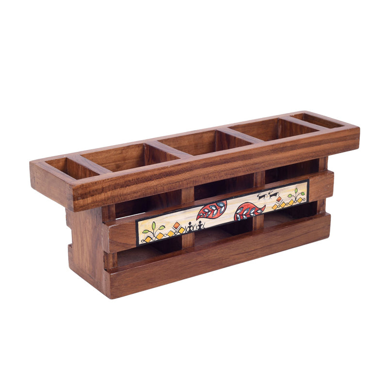Ima Handcrafted Floral Cutlery Holder media 3