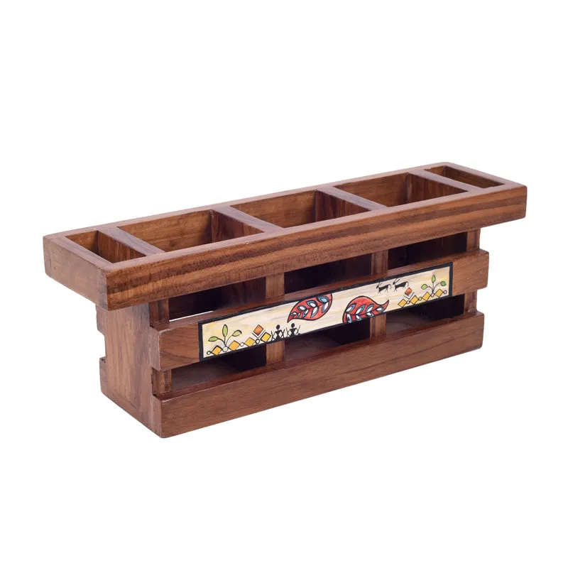 Ima Handcrafted Floral Cutlery Holder media 3