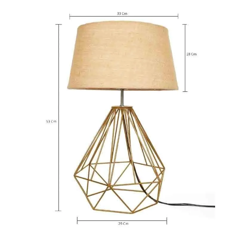 Diamond Dust Fabric Table Lamp - Brown,Gold media 8