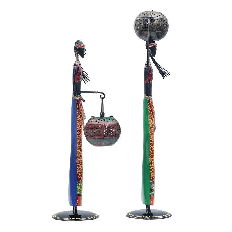 Tribal Women Iron Showpieces - Set Of Two media 5