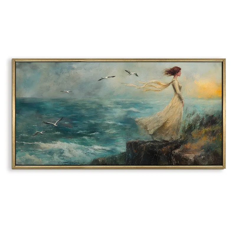 Tide of Light Canvas Wall Painting With Frame media 3