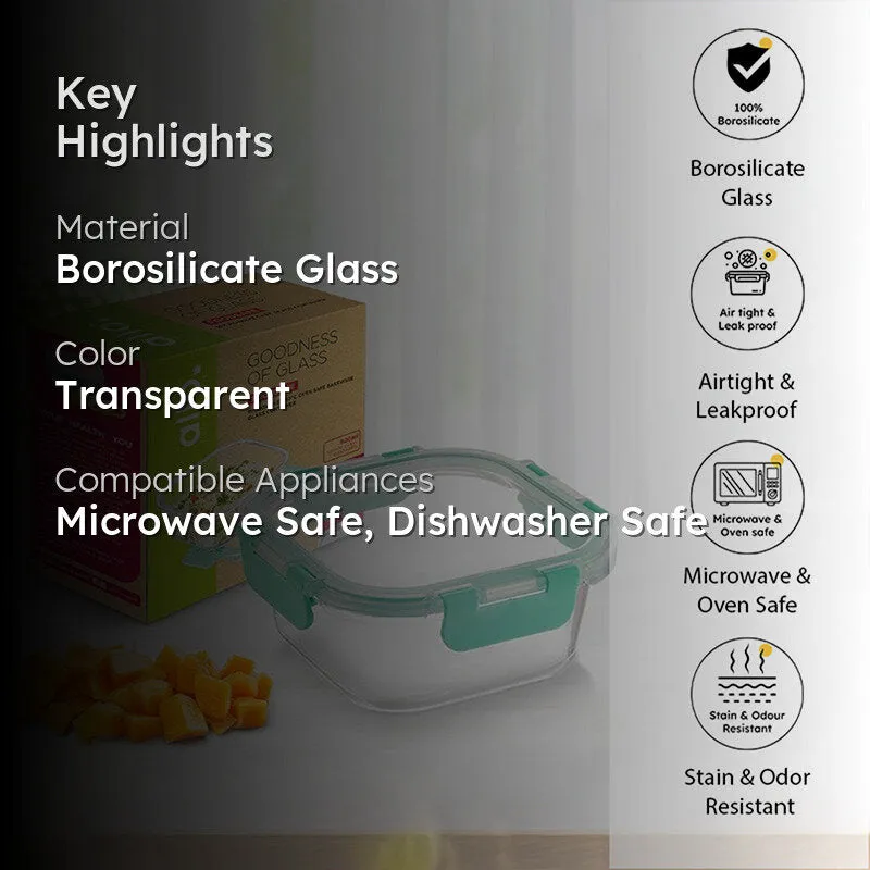 Crusade Square Glass Container - 800 ML media 2