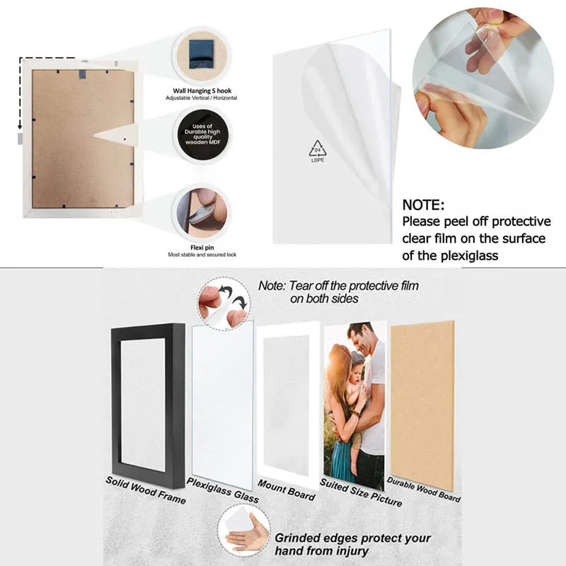 Wall of Whimsies Wall Photo Frame - Set Of Six media 6