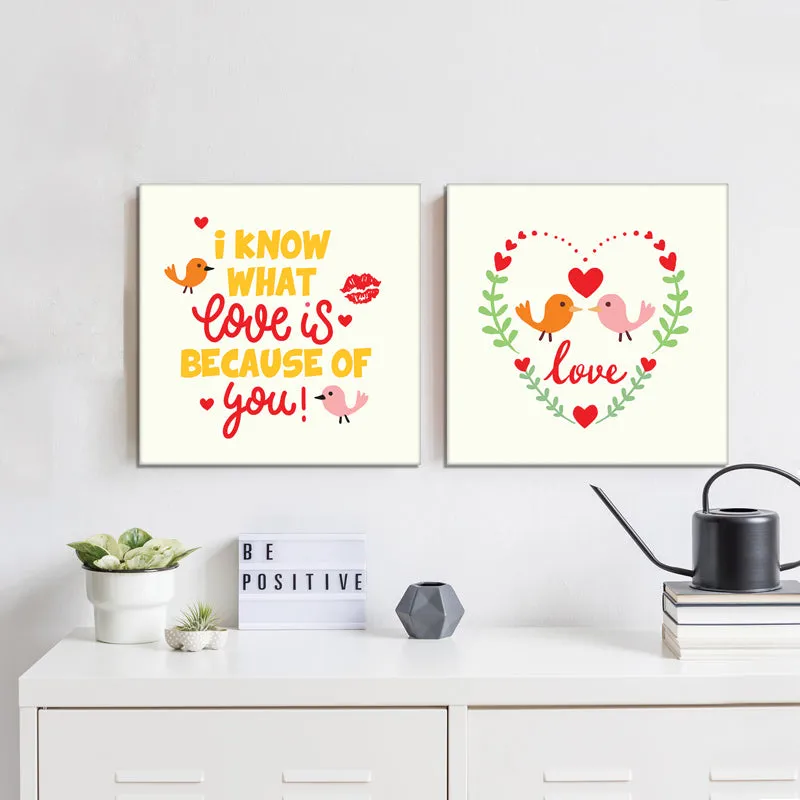 Love Notes Canvas Wall Painting - Set Of Two media 6