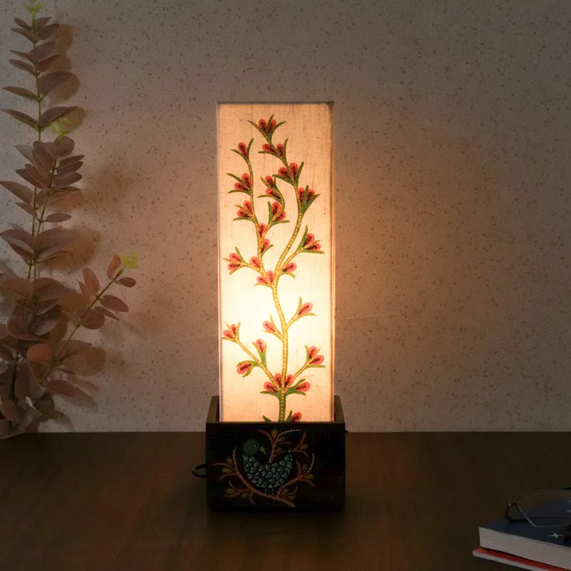Jivana Tree Wooden Table Lamp - Multicolor media 1
