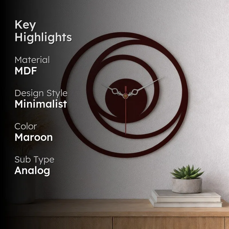 Orbit Ring Wooden Wall Clock media 2