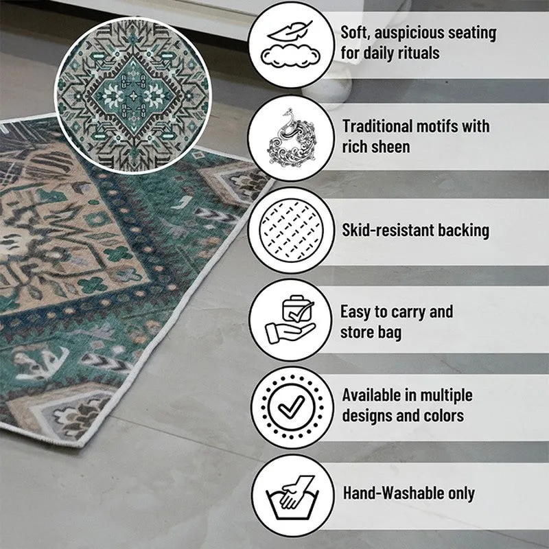 Iman Grace Prayer Mat (Green) - 550 GSM media 9