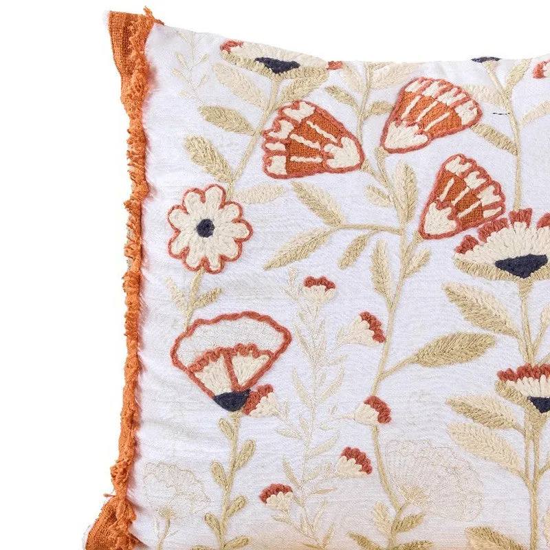 Tulip Charm Embroidered Cotton Cushion media 4