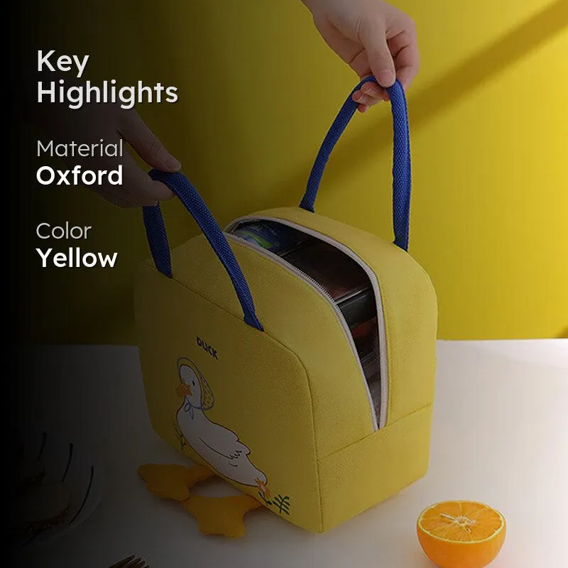 Duck Charm Oxford Lunch Bag - Yellow media 2