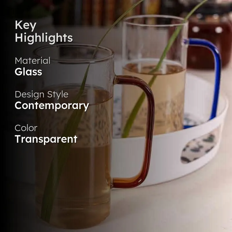 Puritax Glass Coffee Mug (380 mL Each) - Set of Two media 2