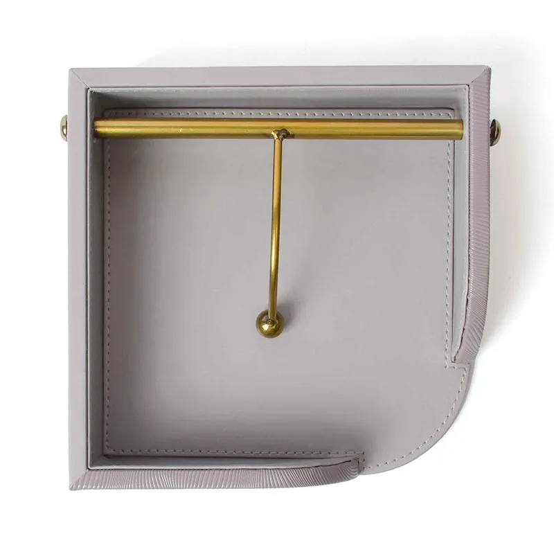 Veltrix Nuo Faux Leather Tissue Holder - Grey media 3