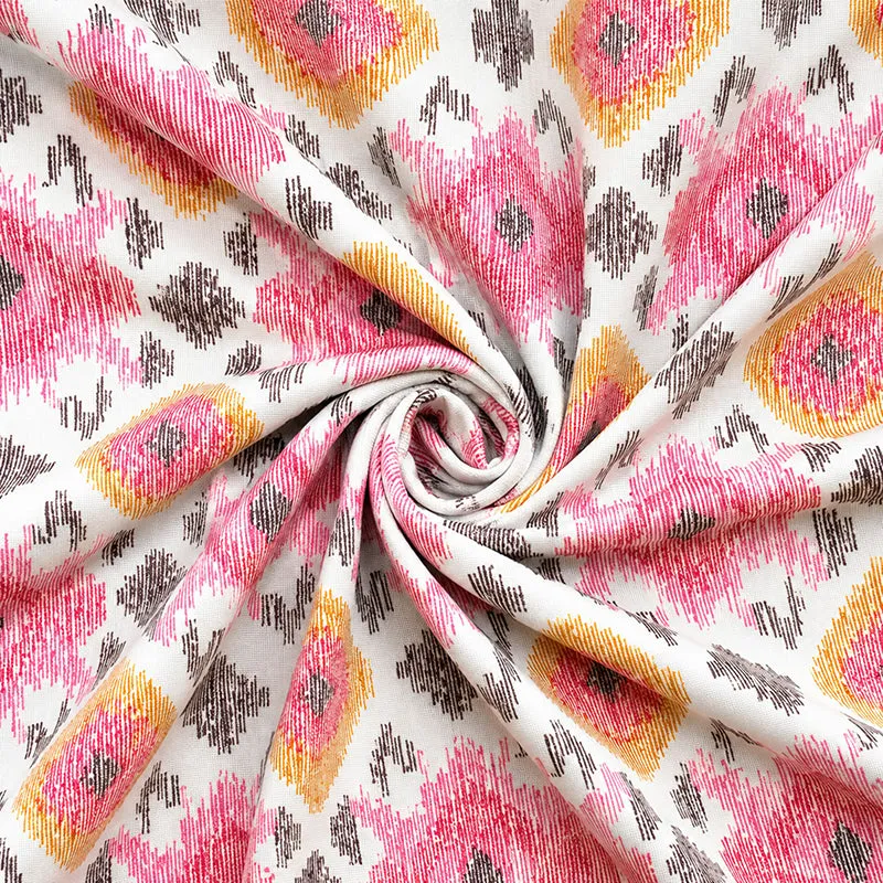 Kapali Astract Reversible Cotton Dohar (Pink)  - 180 GSM - 4