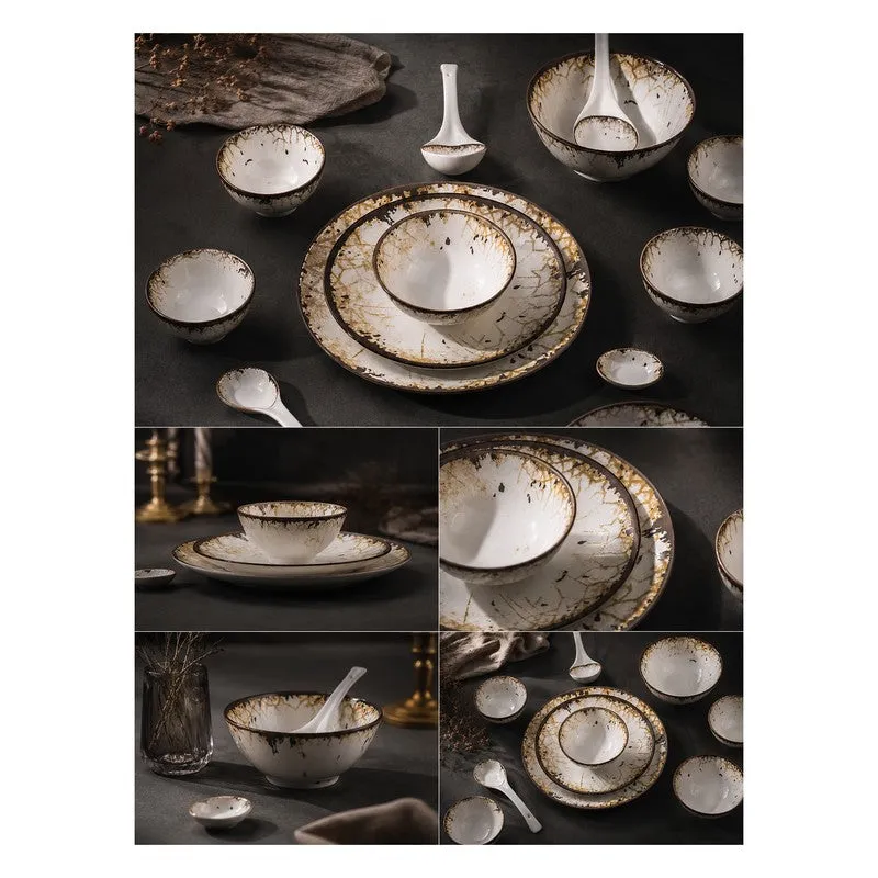 MealBlend Porcelain Dinner Set - 35 Piece Set - 7