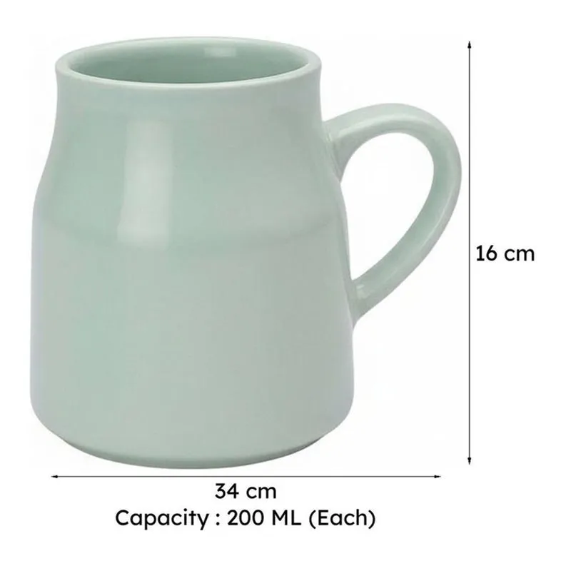 Caffeine Ceramic Tea Cup (200 mL Each) - Set of Six media 7