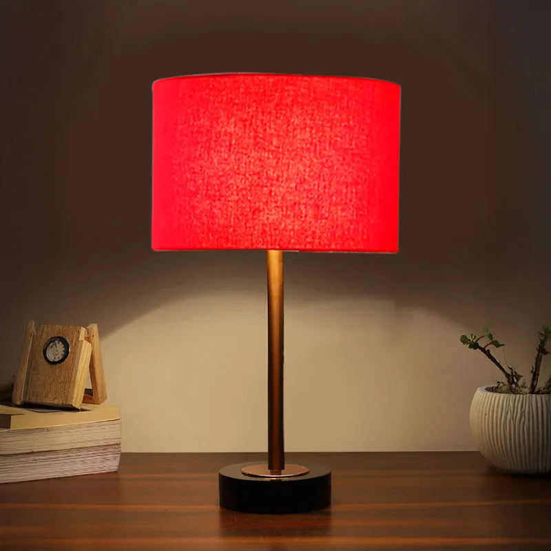 Cotin I Rodin Wooden Table Lamp - Red,Copper,Black media 1