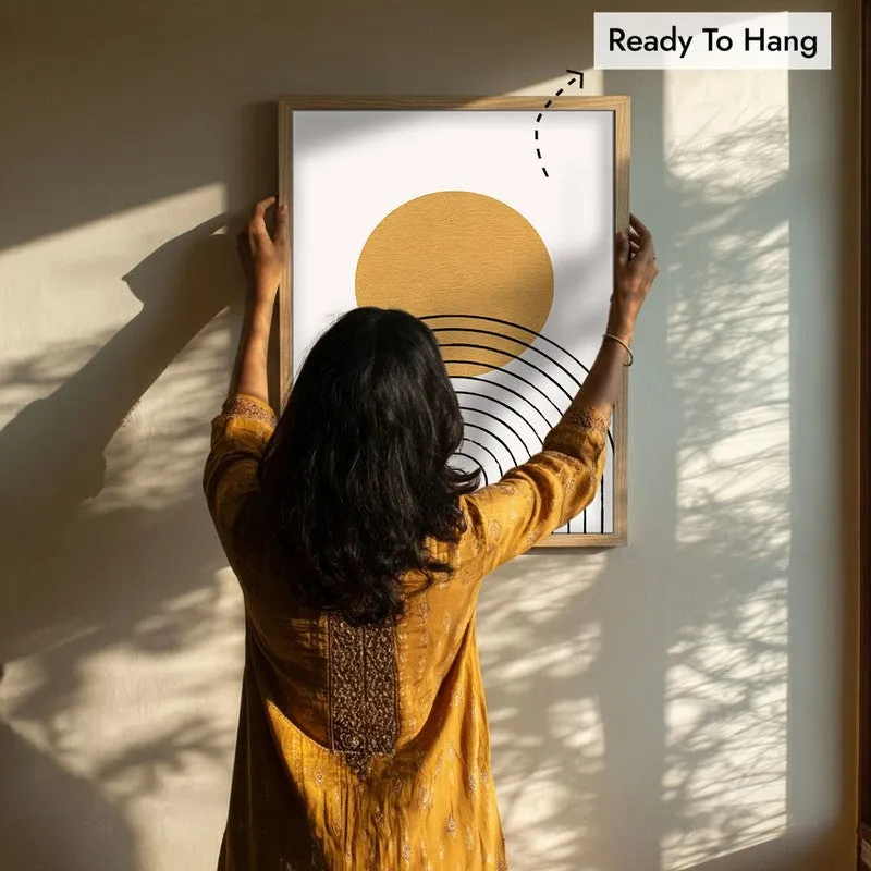 Radiant Balance Canvas Wall Painting With Brown Frame media 8