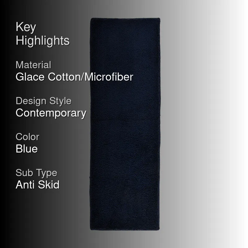 Sofstep Micro Fiber Runner Rug - Navy Blue media 2