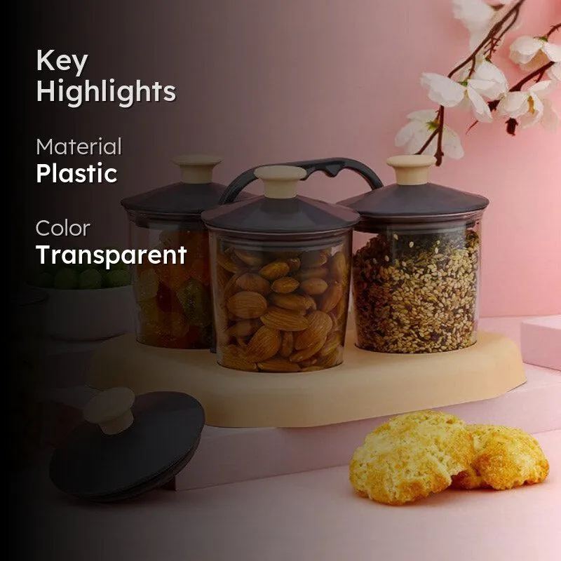 Smart Store Peach Round Jar (300 ML) - Set Of Five media 2