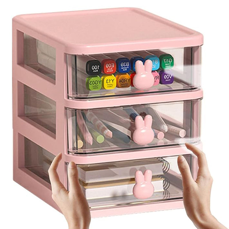 Stowly Three Tier Desk Organiser - Pink media 5