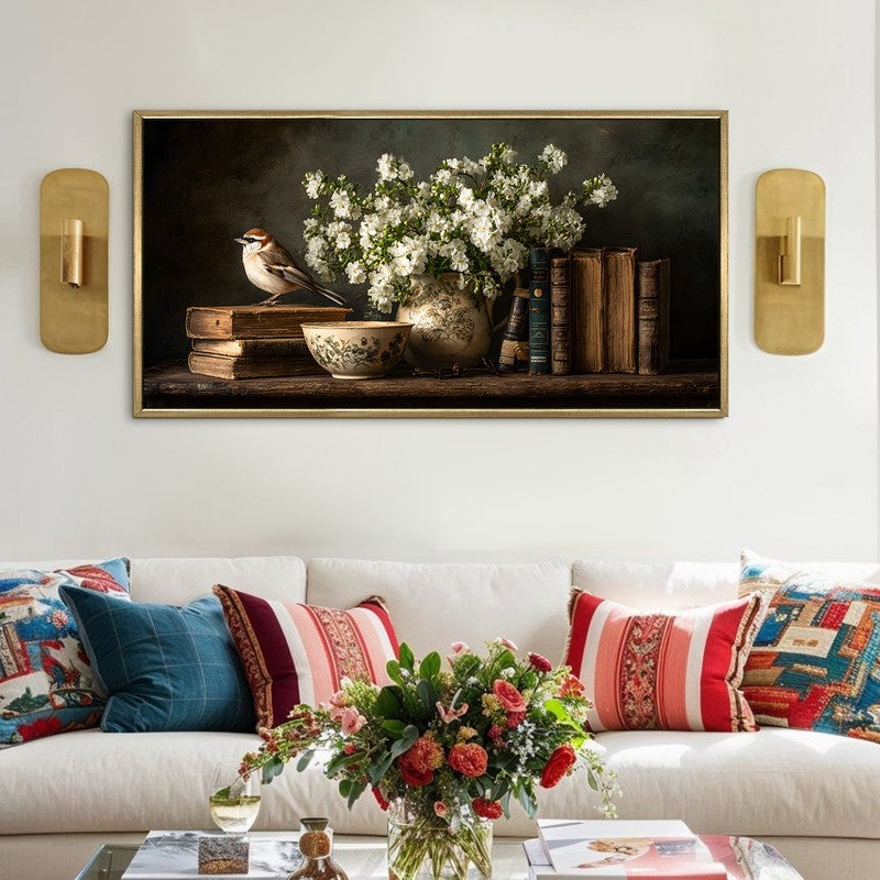 Subdued Canvas Wall Painting With Frame