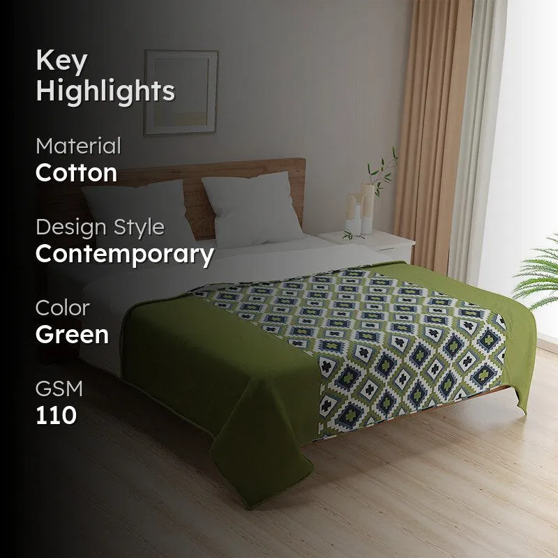 Swayam Green Grandeur Geometric Cotton Dohar - 110 GSM media 2