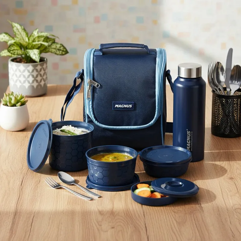 Velora Prime Lunch Box with Lunch Bag - Five Piece Set media 1
