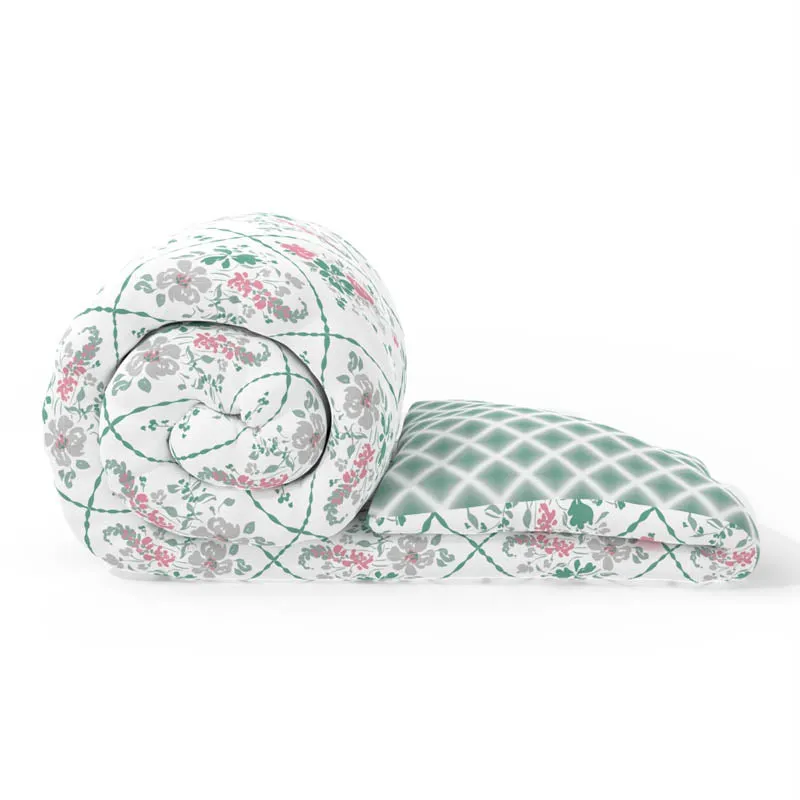 Manisha Reversible Microfiber Comforter (Green) - 150 GSM media 5