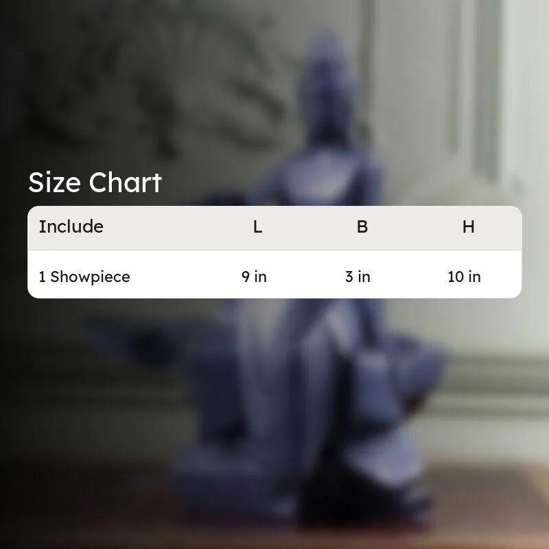 Buddha Glory Polyresin Showpiece - Blue media 6