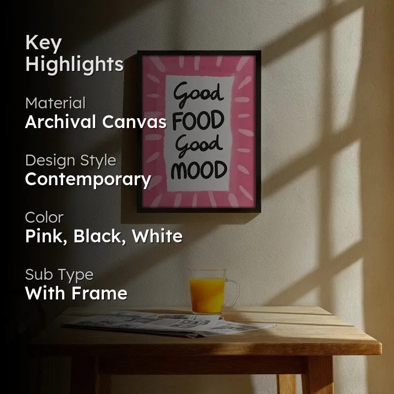 Plum Poetry Archival Canvas Wall Art - Black media 2