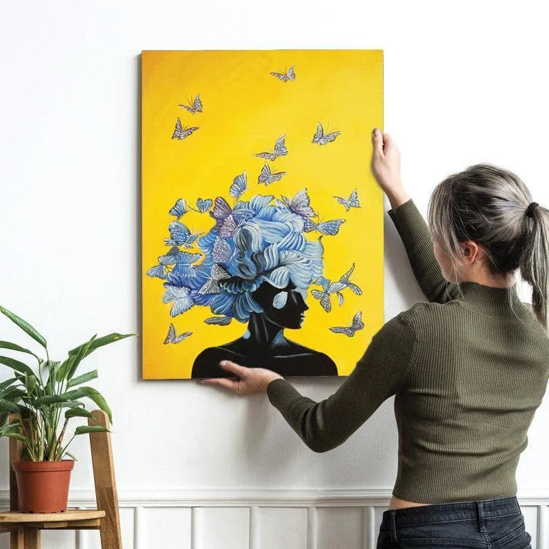 Butterfly Feminine Canvas Wall Painting media 4