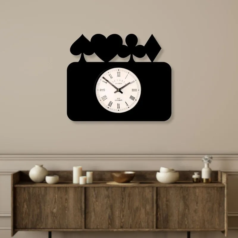 Casino Steel Analog Wall Clock - Black media 3