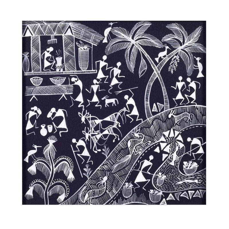 Warli Farming Canvas Wall Art media 4