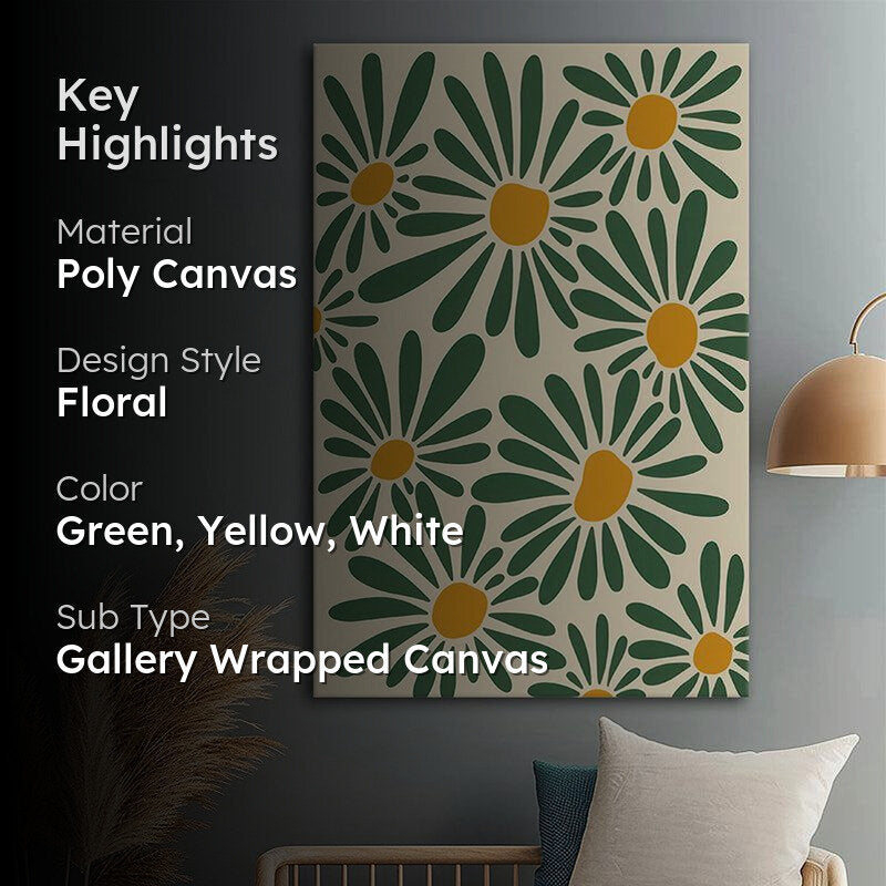 Bellis Maris Floral Poly Canvas Wall Painting media 2
