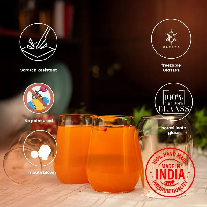 Sunset Amber Highball Glasses(390 mL) - Set Of Two media 5
