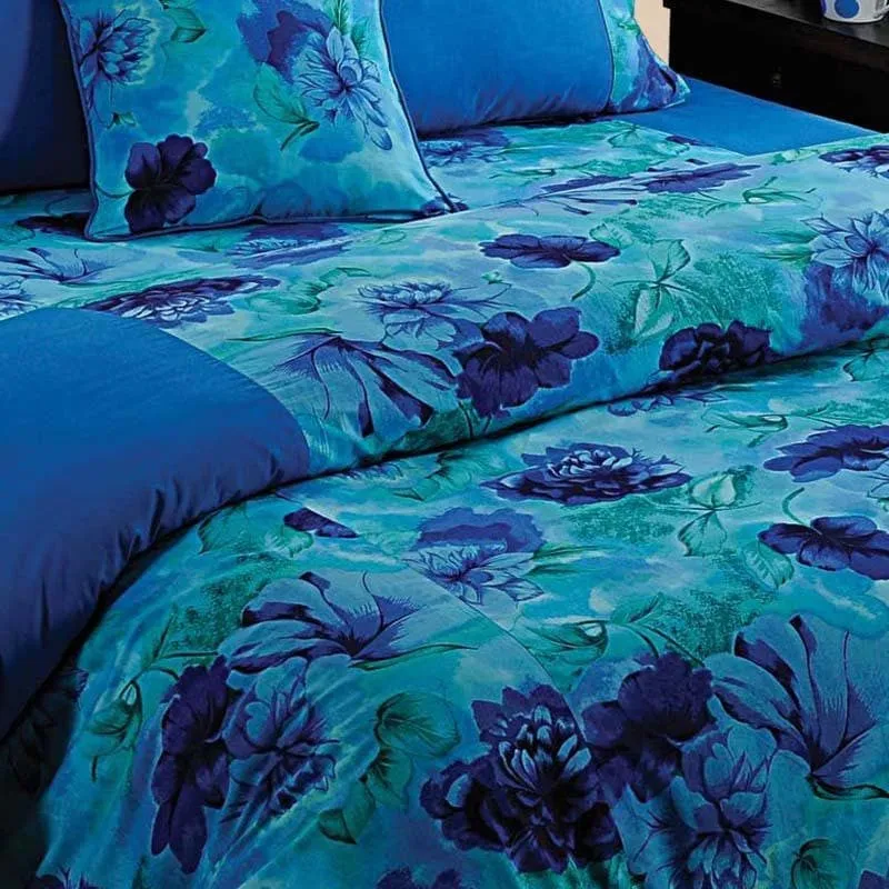 Swayam Blue Bliss Cotton Comforter - 150 GSM media 4