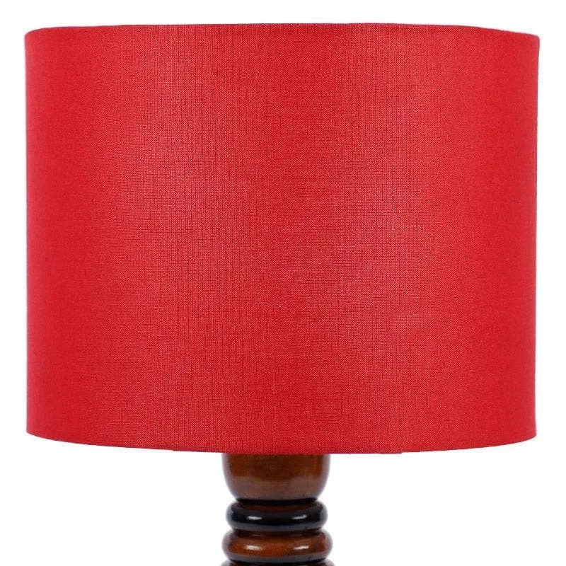 Rosa Rustic Fabric Table Lamp - Red,Brown media 5