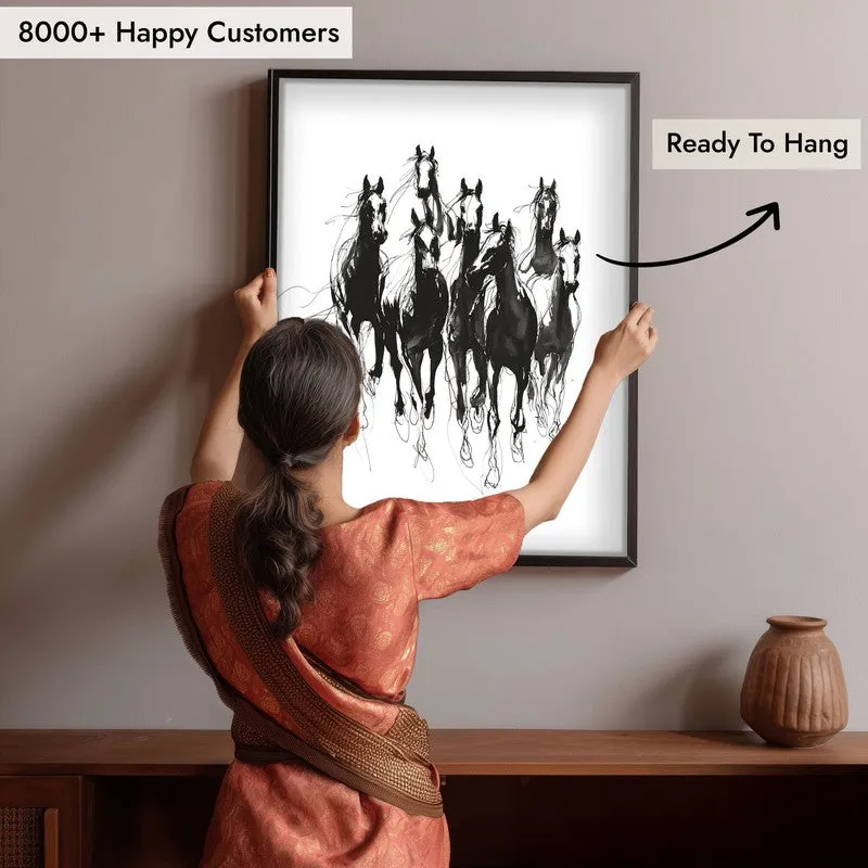 Spirit Horse Canvas Wall Painting With Black Frame media 8