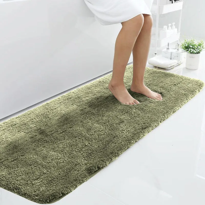 Vegas Luxe Micro Fiber Runner Rug - Green media 1