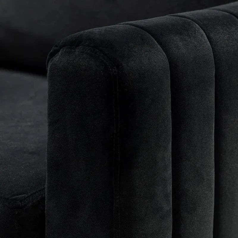 Baseo Neem Wood Accent Chair - Black media 8