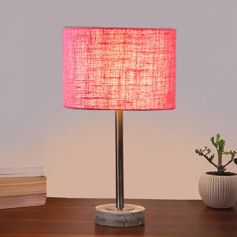 Sienna I Rodin Wooden Table Lamp - Pink,Silver,White media 2