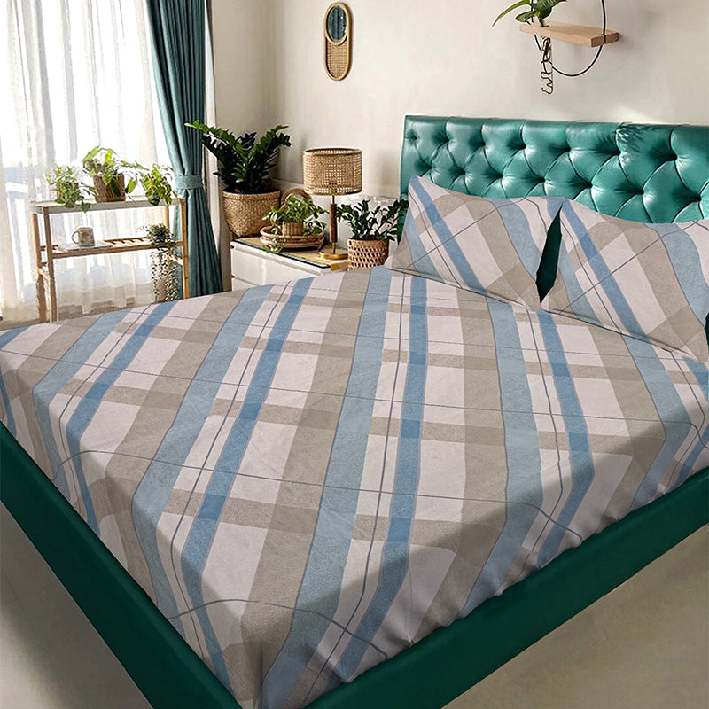 Lay Lines Bedsheet - 180 GSM