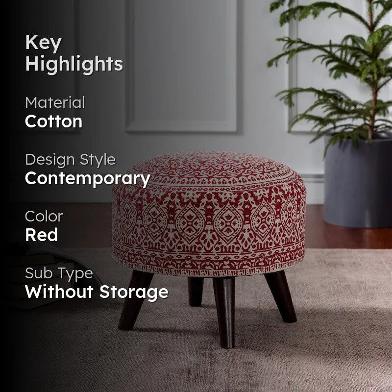 Modular Piece Ottoman - Red media 2