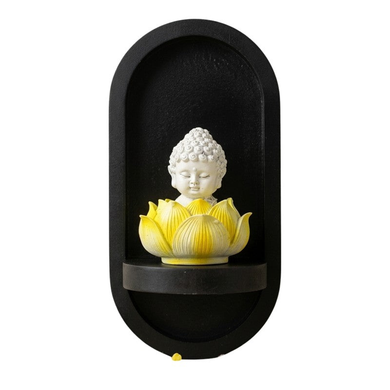 Zen Monks Resin Wall Accent - Yellow media 4