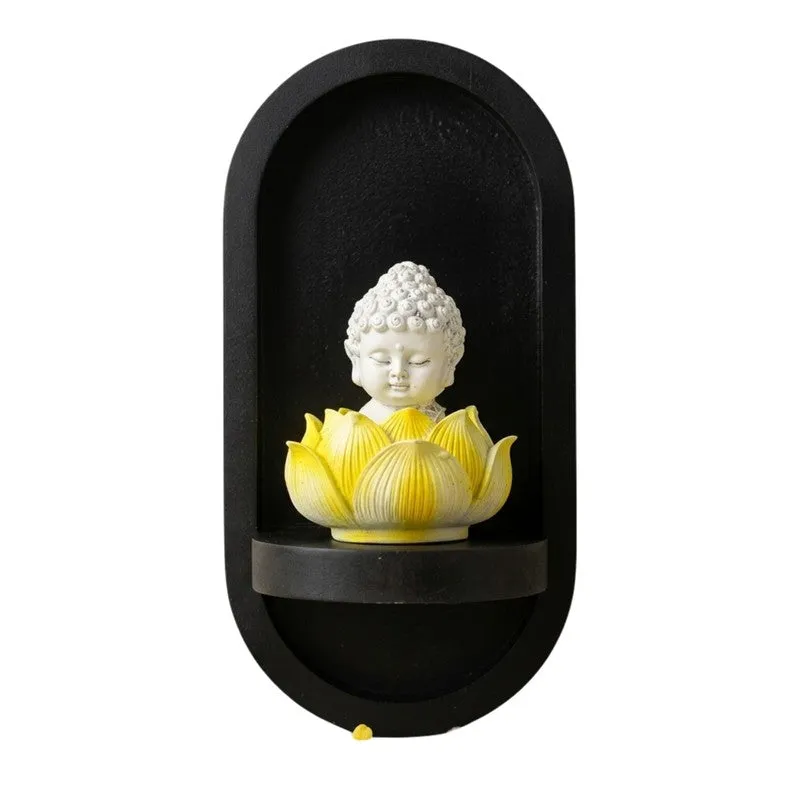 Zen Monks Resin Wall Accent - Yellow media 4
