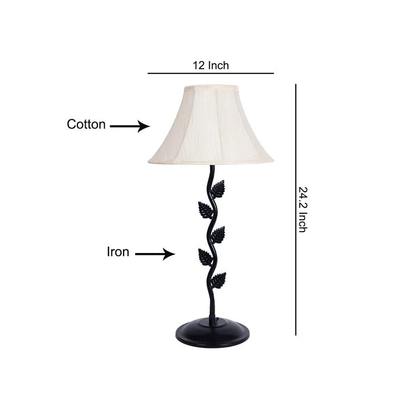 Skyrion Cotton Table Lamp With Iron Base - White media 7