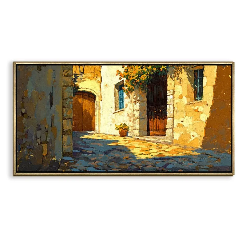 Masonry Canvas Wall Painting With Frame media 3